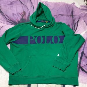 Polo by Ralph Lauren Green and Blue Men's Hoodie